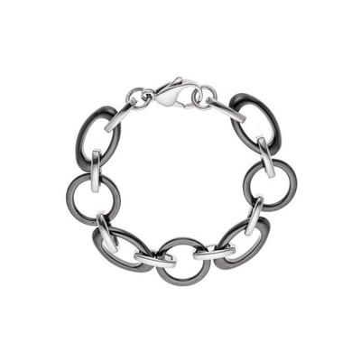 Armband - CERAMIC LINE - Keramik - Stahl - Schwarz - 20 cm