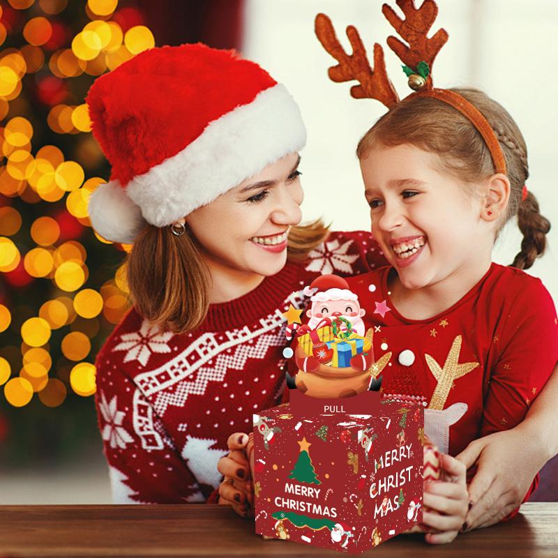 Christmas Money Box Collection With Santa And Friends For Holiday Party Decorations Gift Exchange Cash Box Festival Ornament
