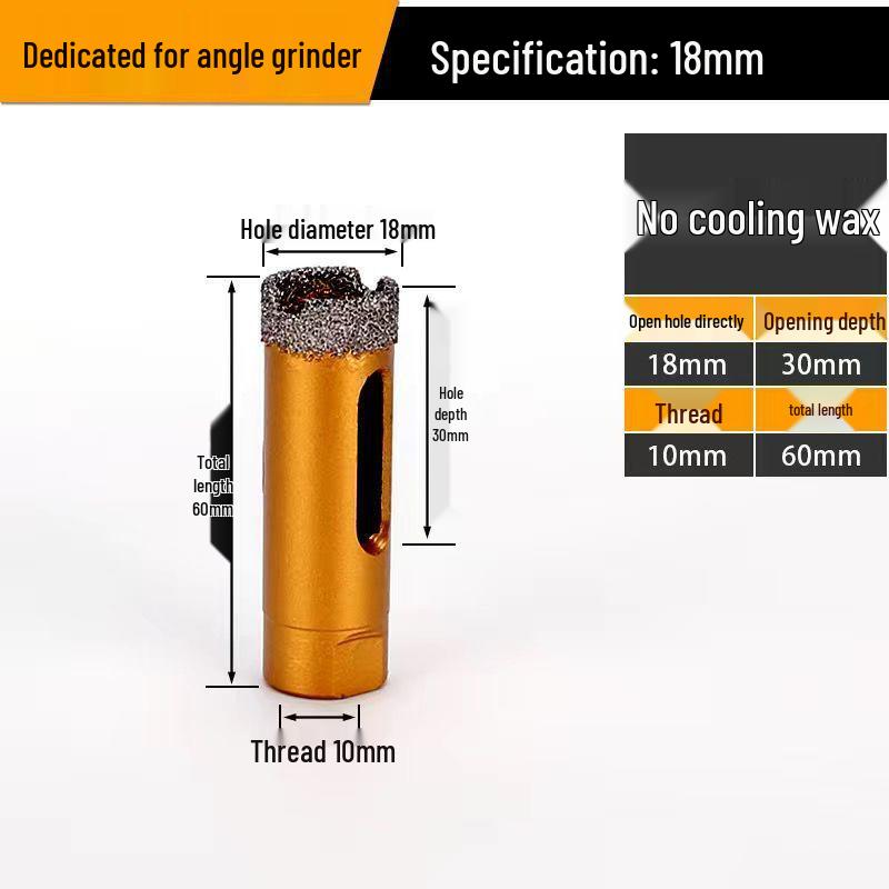 Dual-Purpose Angle Grinder Drill Bit for Porcelain, Granite, and Vitrified Tiles