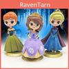 Entzückende Frozen Prinzessinnen Elsa und Anna Miniatur-PVC-Figuren Perfekt für Puppenhaus-Dekoration