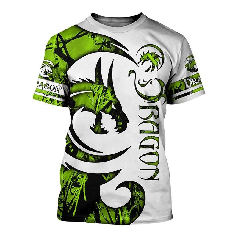 2026 T Shirts For Men New Fashion Oversized Tops Unisex Dragon Graphic 3D Print