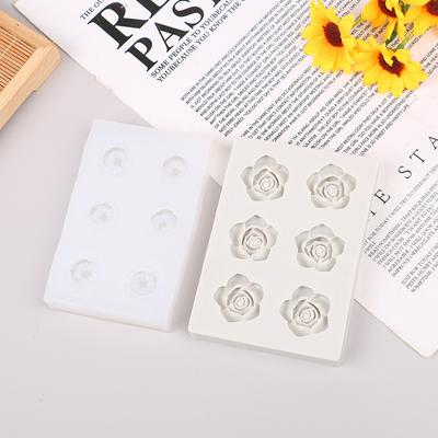 Sexhåls Liten Blomma Blomning Plommonblomma Ros Pion Blomma Silikonform Fondant Tårta Choklad Födelsedagstårta Insatsform