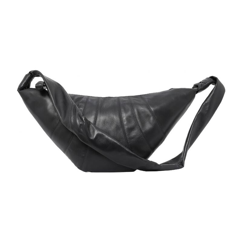 Lemaire Croissant Sheepskin Crossbody Bag Sling Bag Women's Black BG253-LL095-999