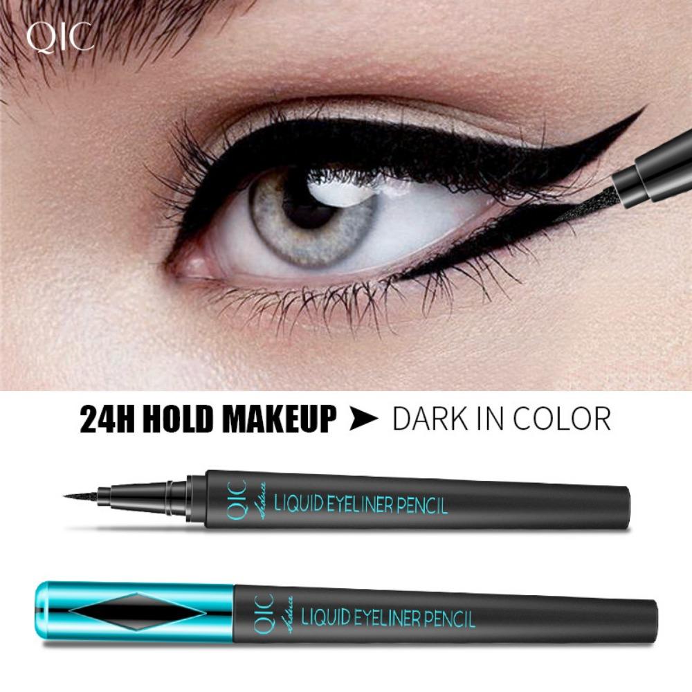 QIC Membrane Blue Eye Pen Fast Dry Black Holding Makeup, Waterproof Sweat Eyeliner