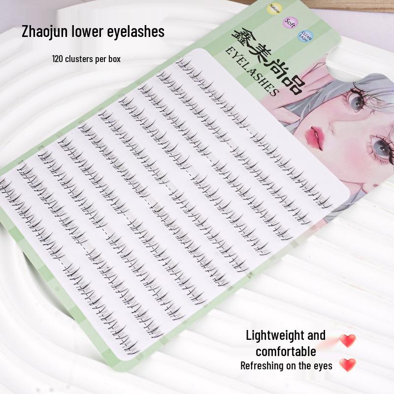 Lazy Trilogy Sunflower False Eyelashes: Pure Wild Fox Series, Little Devil & Small Flame Lower Lashes.