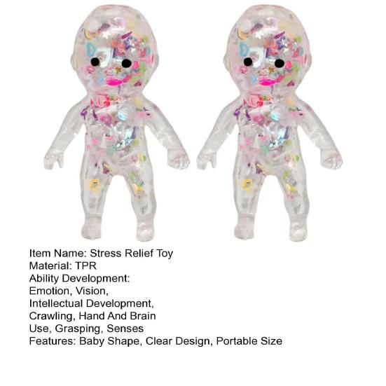 Glitter Babies Stress Relief Toy Slow Rising Anxiety Relieving Baby Squeeze Toy