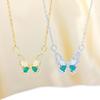 Colorful Butterfly Necklace - Elegant Clavicle Chain Jewelry with High-End Design