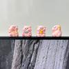 Pig Ornament Small Pink Piglet Synthetic Resin Figurine with Raincoat Yellow Duck Micro Landscape Ornament