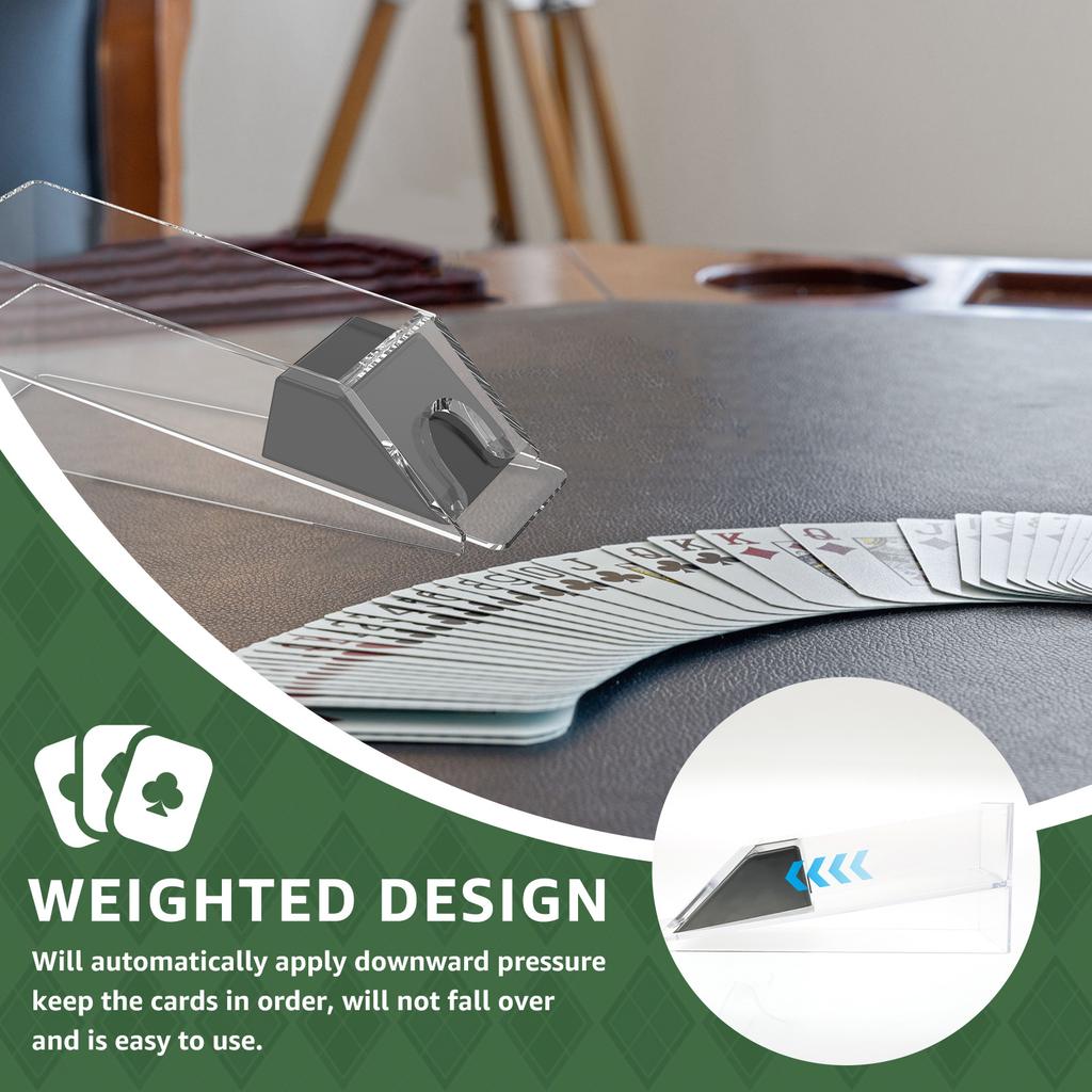 4/6 Pairs Blackjack Card Shoe Acrylic Clear Card Tray Organizer utomatic Downward Pressure Card Tray Home Poker Game Accessories