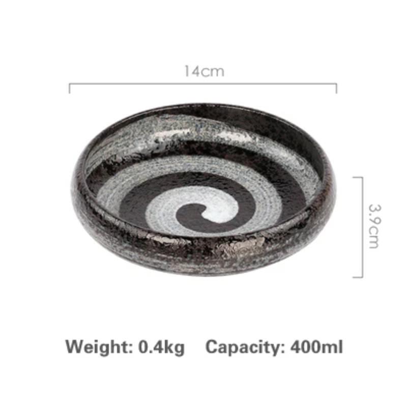 14cm  sell Creative retro ceramic sushi dishes tray Sauce Chili pepper snacks small dishes gold plates set dinner dishes sets