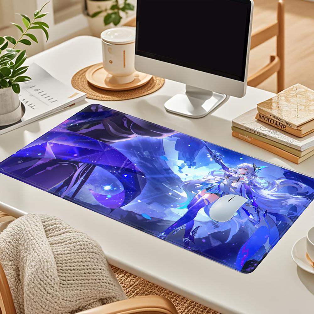 HYBXAXC Genshin Impact Skirk Mouse Pad Anime Gaming Pad Table Pads Backlit Rubber Desktop Mouse pad Mats ESports PC peripherals