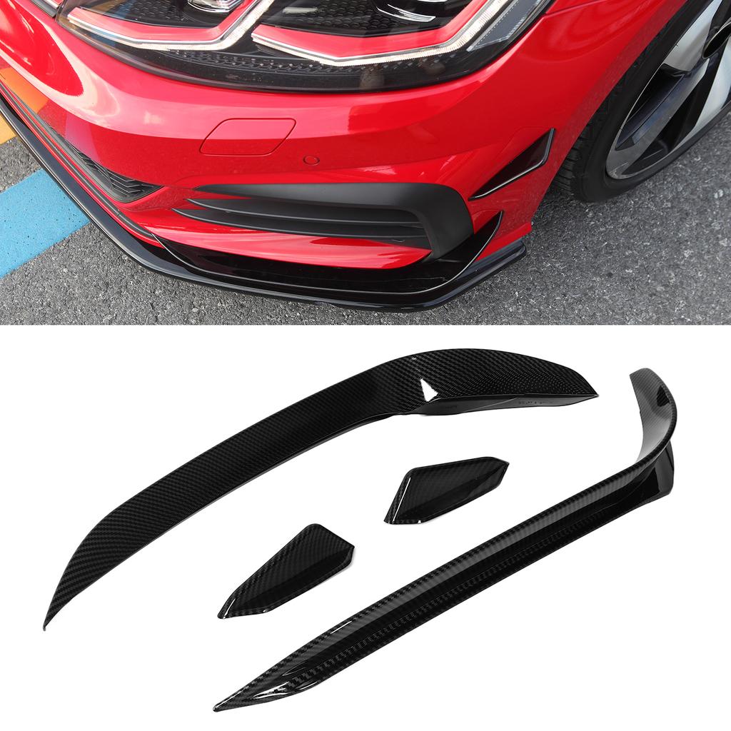 4PCS Front Bumper Aero Kits Canards Wing UV Resistant Replacement for MK7.5 GTD 20172020