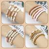 1970pcs light pink clay bead spacer kit, bracelet jewelry making kit, golden bead imitation pearl jewelry making