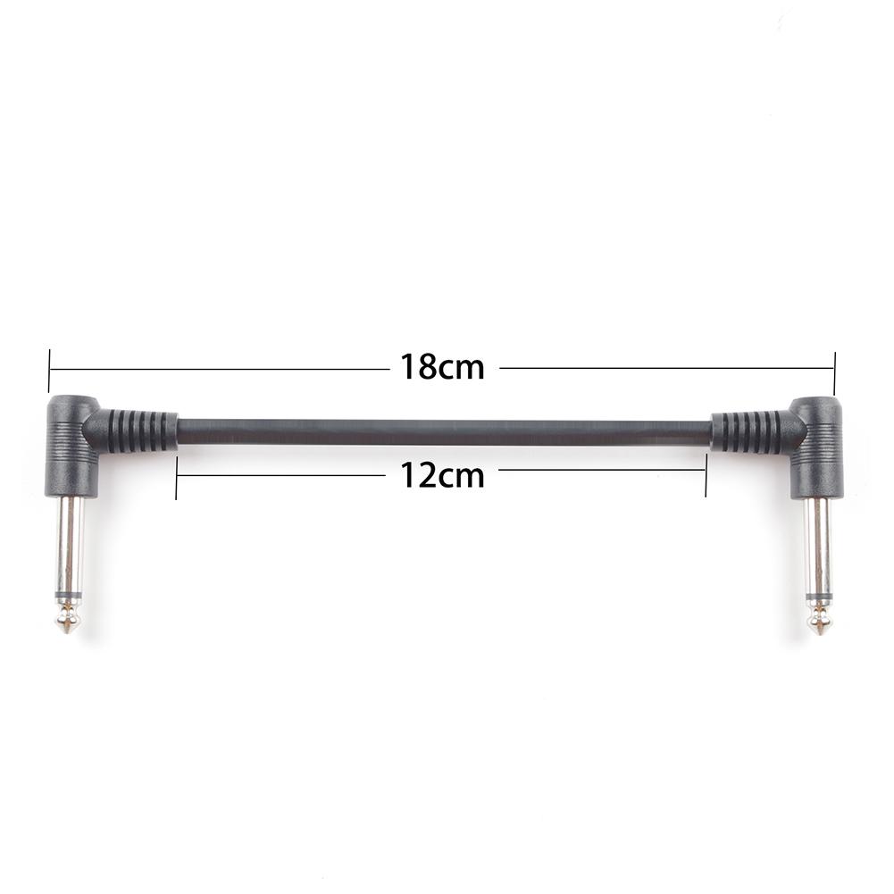 Guitar Cables Effect Pedal Cables 6.35mm 1/4” Connectors Guitar Pedal Instrument Cable For Electric Bass Speaker Amplifier