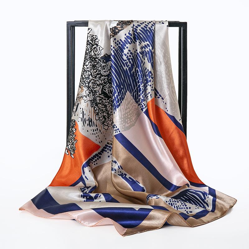 90 Large Square Scarves, Silk Scarves, Women'S Imitation Silk Fashion Shirts, Small Square Scarves, Mother Scarves.