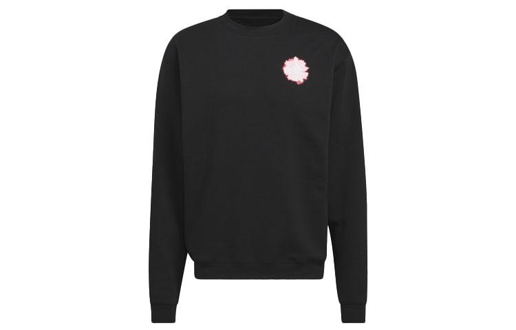 Adidas Sweatshirts Unisex Black Crew Neck Moderate Regular IC7744 M