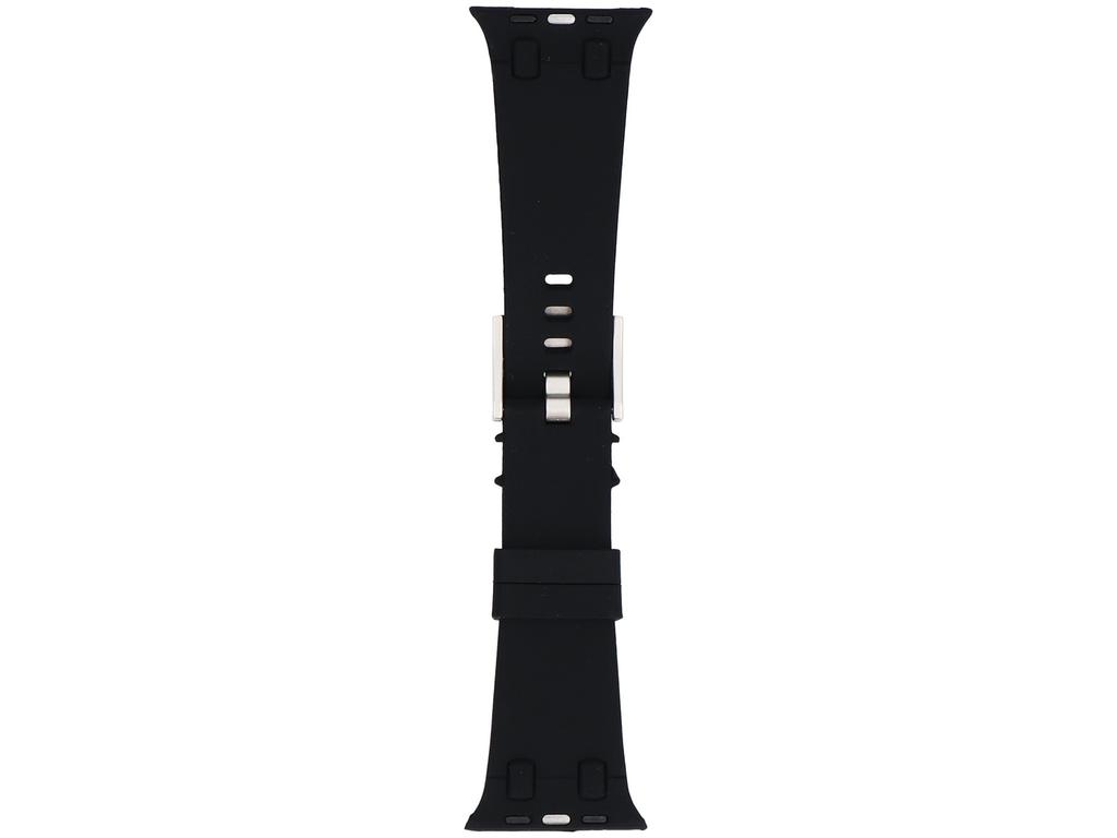 New GlacierX Silicone FiberTouch Black Smartwatch Strap for Apple Watch 42/44/45/49mm Black
