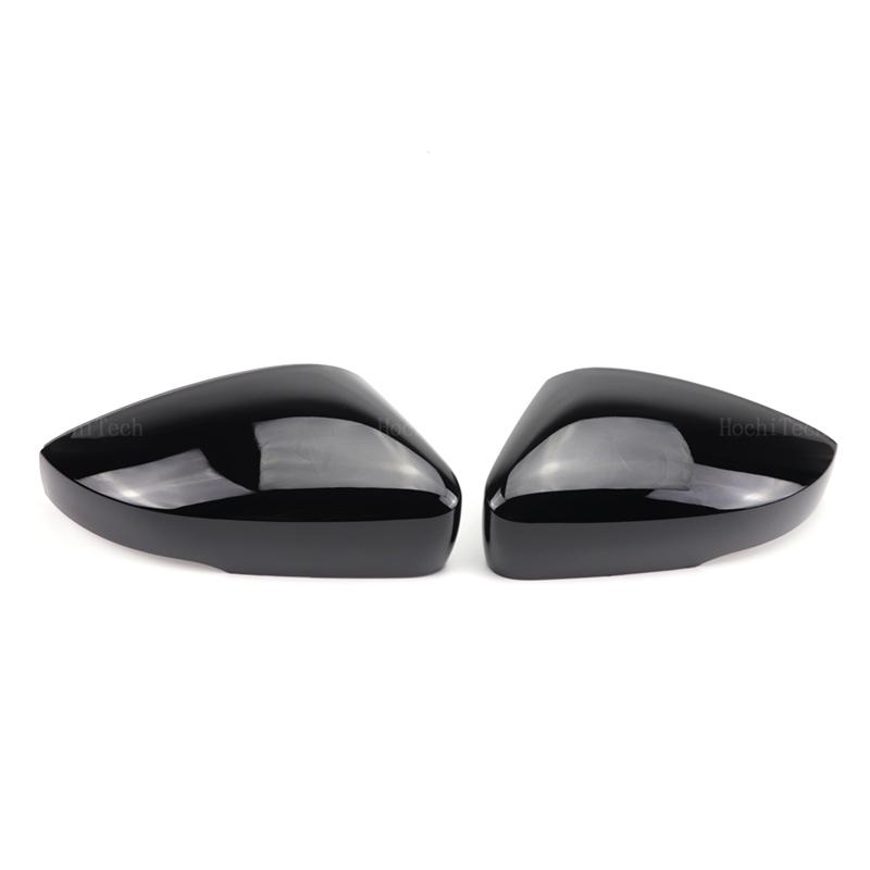 High Quality for Volkswagen VW Polo MK5 5 6R 6C 2009-2017 Full Replacement Carbon Fiber Look Bright Black Mirror Cover Side Caps