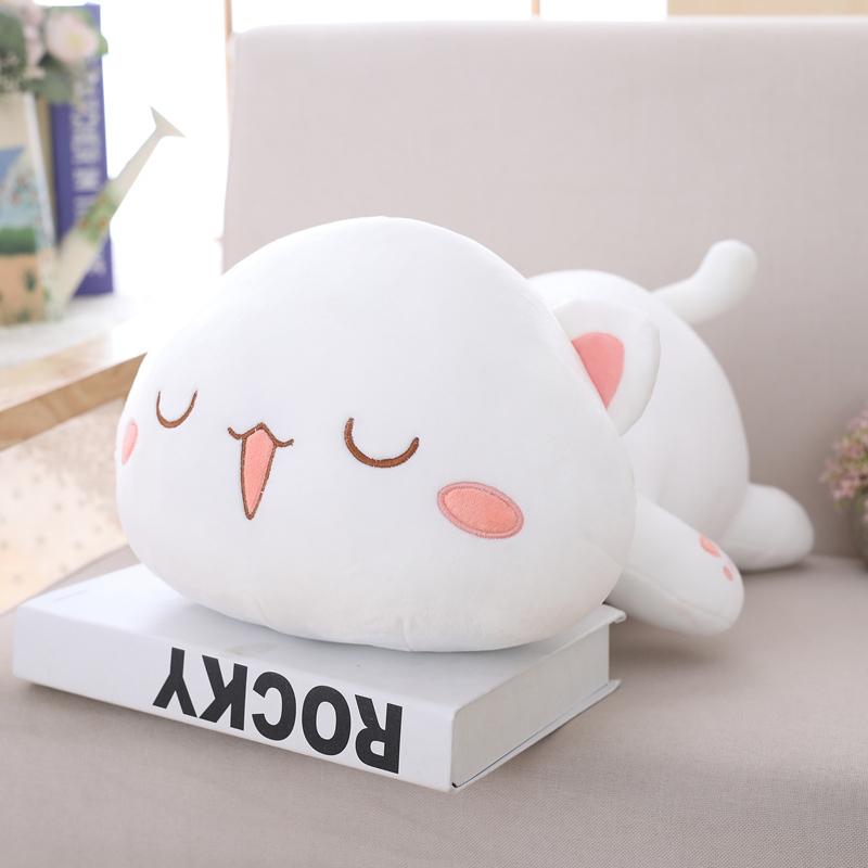 1pc Kawaii Lying Cat Plush Toys Stuffed Cute Kittyt Doll Lovely Animal Pillow Soft Cartoon Back Cushion Kid Xmas Gifts for Kids