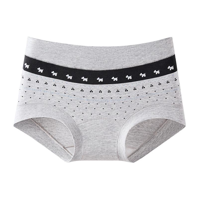 Ladies Spring and Summer Lovely Pure Cotton 10A Antibacterial Extension Crotch Soft Breathable Flat Angle Briefs