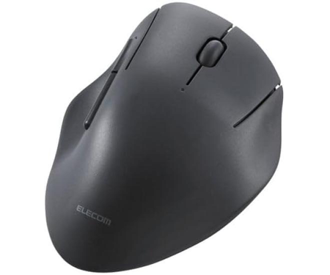 ELECOM SHELLPHA Wireless 5 Medium Quiet Multi-Touch Mouse, Buttons, Size, Antibacterial, Design, Black, M-SH20MBSKXBK