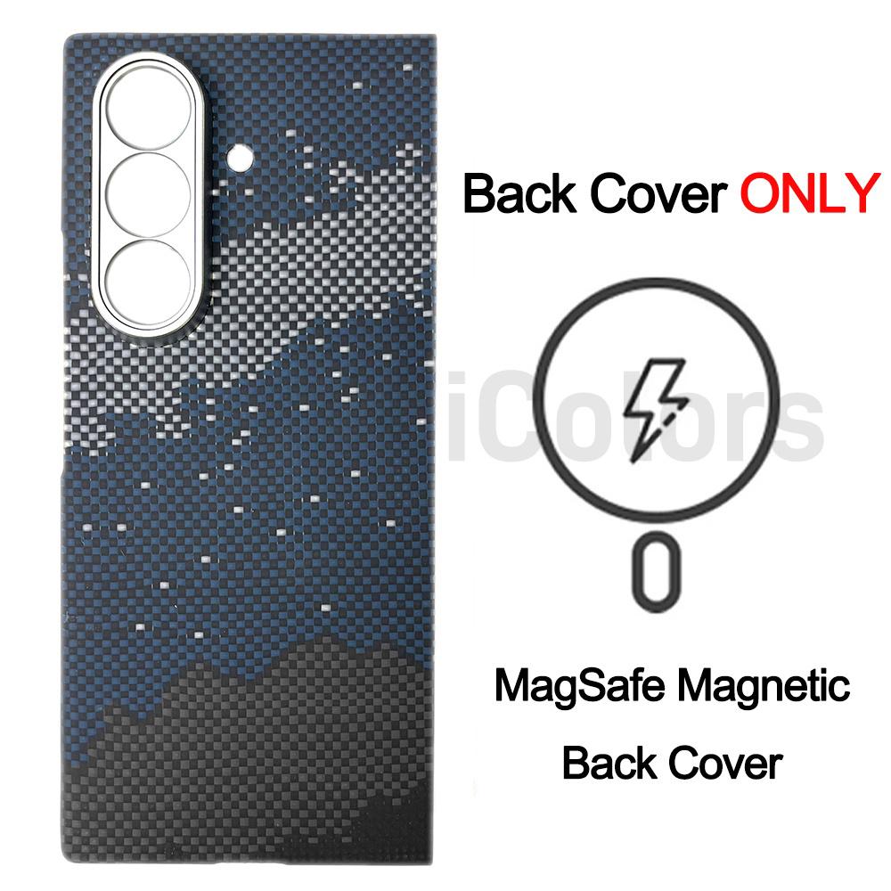 Magnetic Aramid Case For Samsung Galaxy Z Fold 7  Carbon Fiber Magsafe Case Magnetic Shell Cover Camera Lens Protection