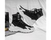 Men's High-Top Waterproof Leather Boots - Autumn Trendy, Long Tube, Plus Velvet Motorcycle Workwear Shoes