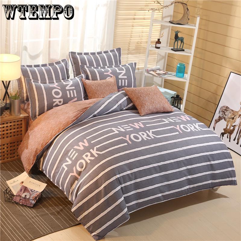 Cotton Bedding Set Sheet Geometric Flat Sheet Pillow Cover Bedding Set Home Decor