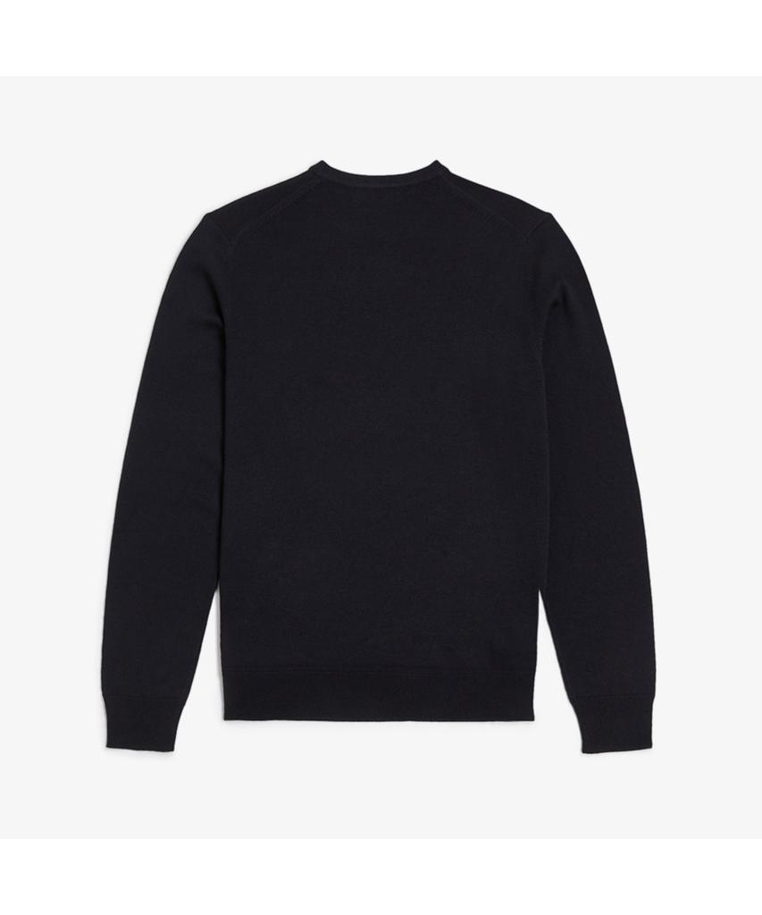 FRED PERRY [Baseline] Classic Crew Neck Merino Wool Knit - Navy Afpm2439601-795