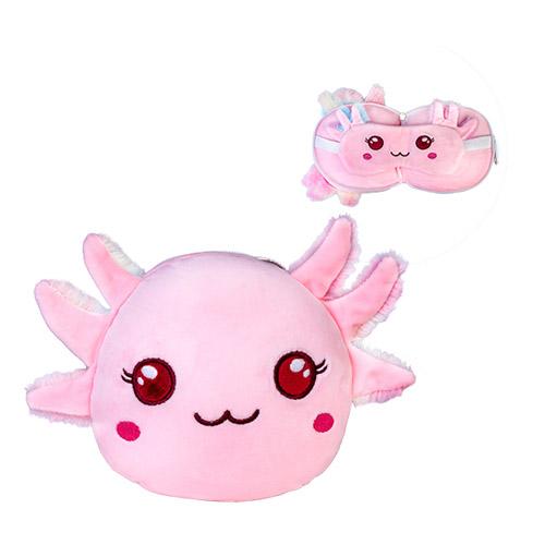 Smoosho's Pals Travel Mask and Pillow Set (Axolotl)
