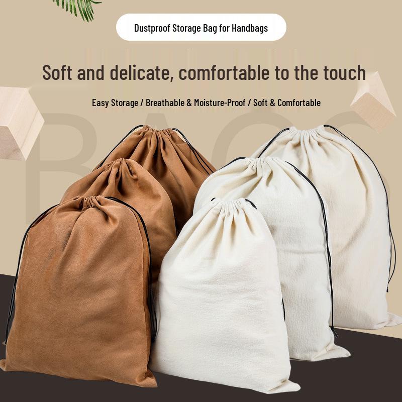 Luxury Velvet Logo-Printed Dust Bag for Bags, Shoes & Clothes with Drawstring Closure