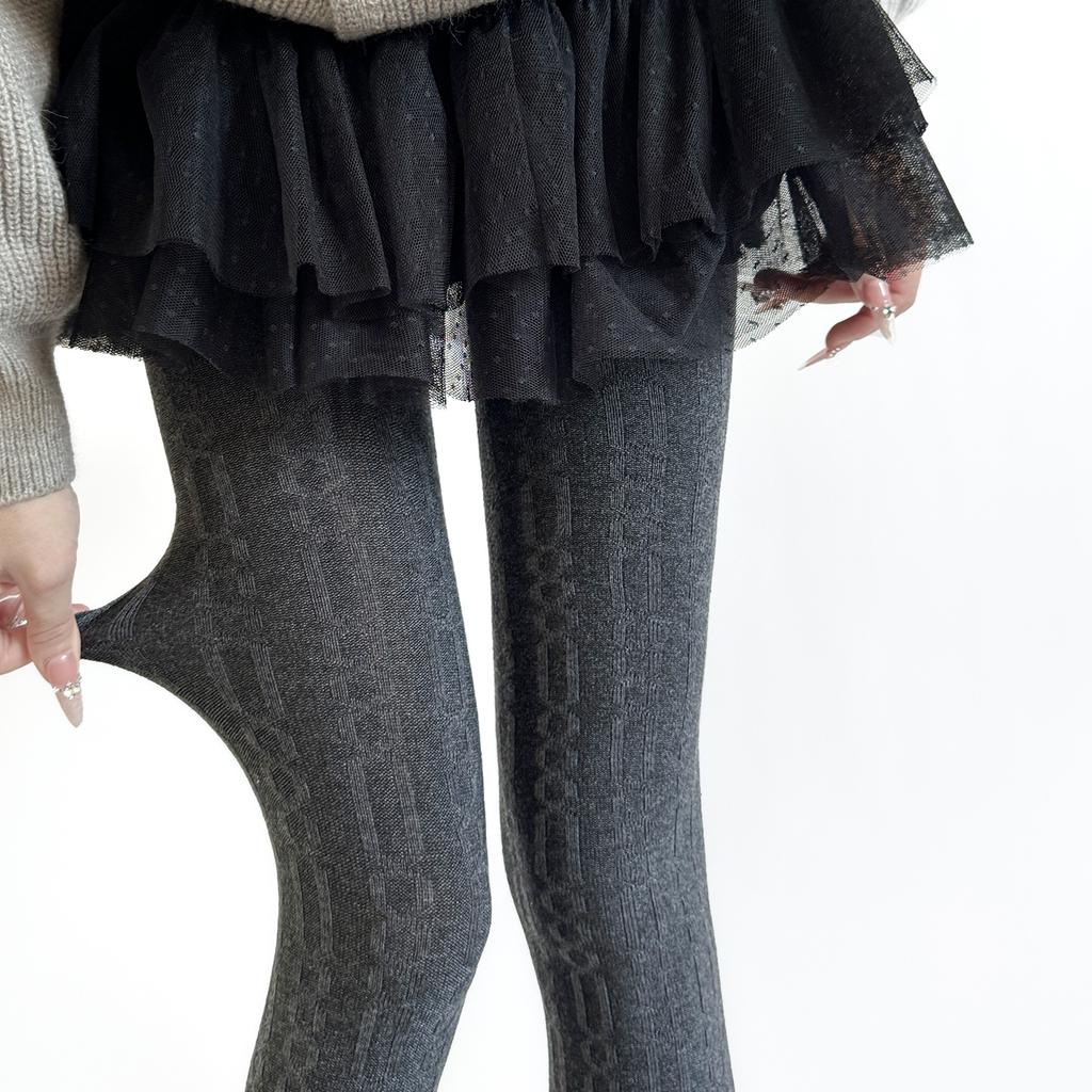 Women Tights Wool Cashmere Warm Thigh High Stockings Pantyhose Sexy Lingerie Hosiery Tight Pantyhose Leggings Autumn and Winter