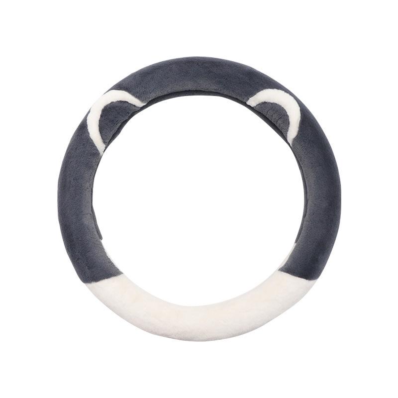 Women's Plush Winter Steering Wheel Cover - Korean Fashion, Universal Fit, Warm & Heated, Four Seasons Use.