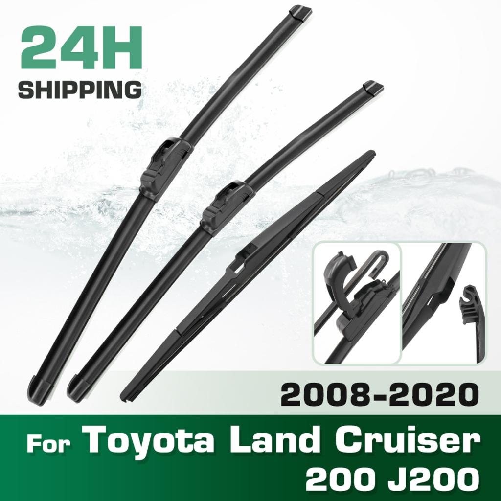 For Toyota Land Cruiser 200 J200 2008-2020 2009 Wiper Front & Rear Wiper Blades Windshield Windscreen Window Brushes 24"+22"+12