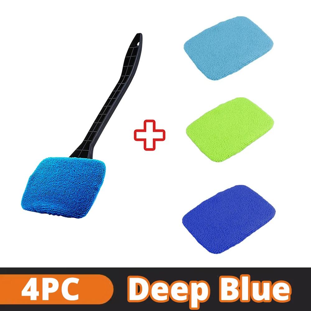 Fashion Car Window Cleaner Brush Kit Windshield Microfiber Cleaning Wash Tool Inside Interior Auto Glass Wiper with Long Handle Car Acce