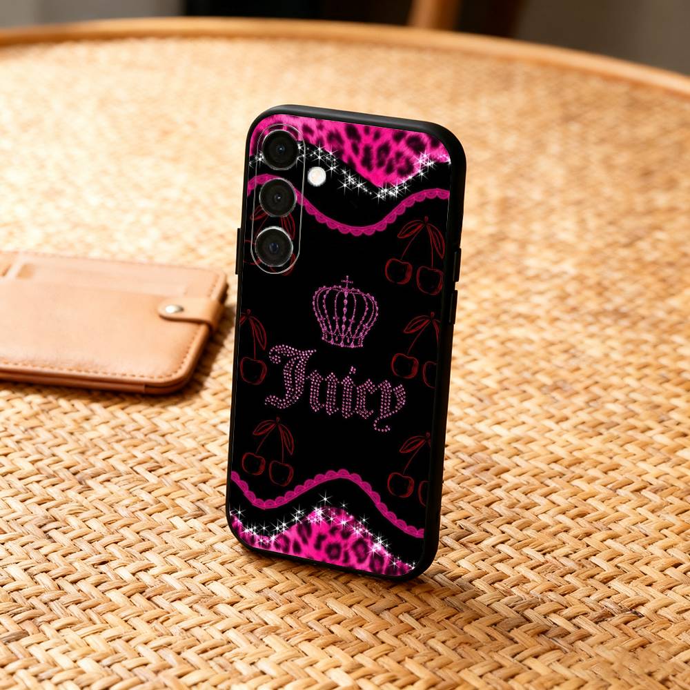 Pink J-Juicys C-Coutures  Phone Case For Samsung  A73,A21s,A22,A31,A32,A52,A53,A71,A80,Soft Black Shell