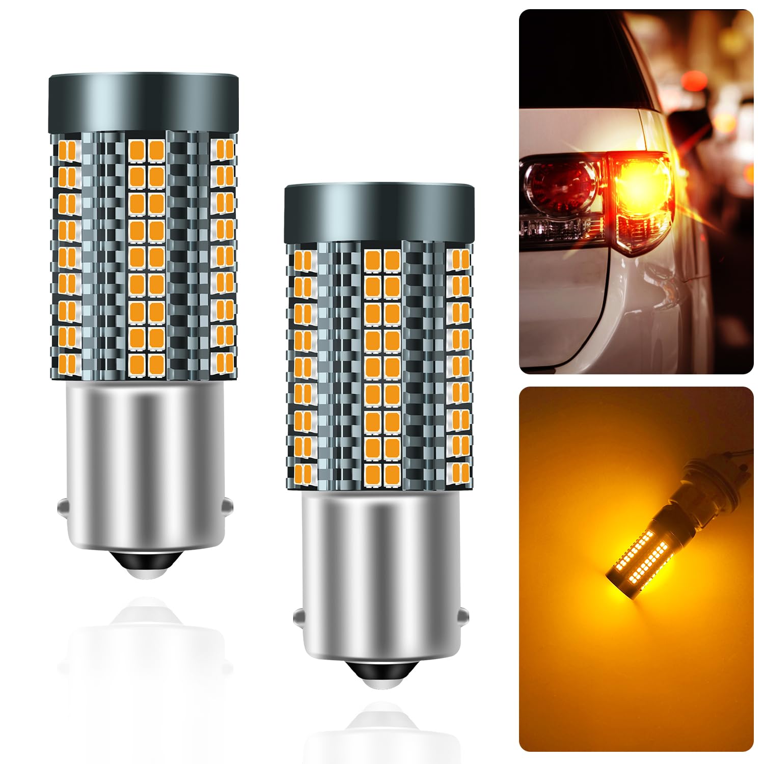 

Светодиодная лампа Chemini S25 LED Single BA15S для указателя поворота, -24В, Настоящий янтарный, Высокая вспышка BA15S оранжевый