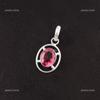 Oval Pink Tourmaline Stone Sterling Silver Elegant Handcrafted Handmade Pendant PP-6-18