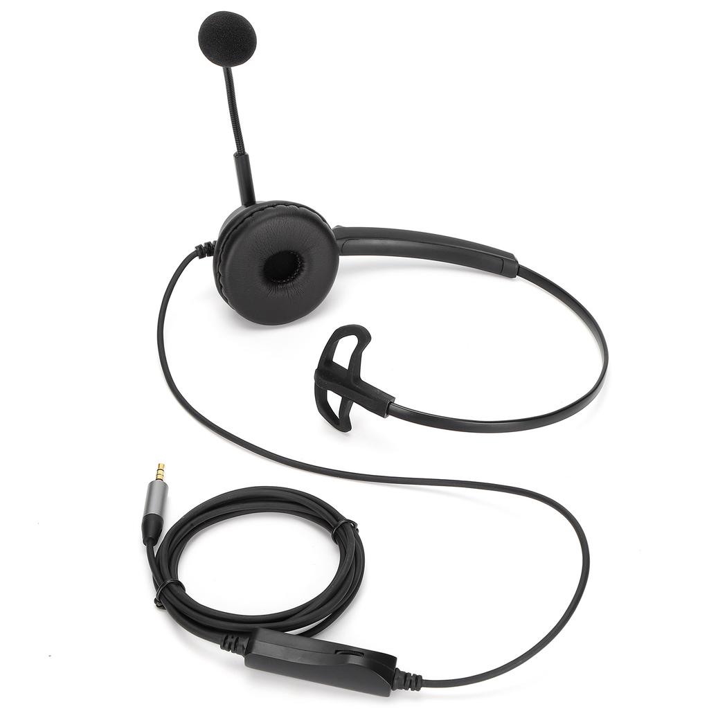 H600‑3.5MV Telephone Headset Monaural Volume Control 3.5mm Jack Business Headset with Mic for Smartphone Tablet