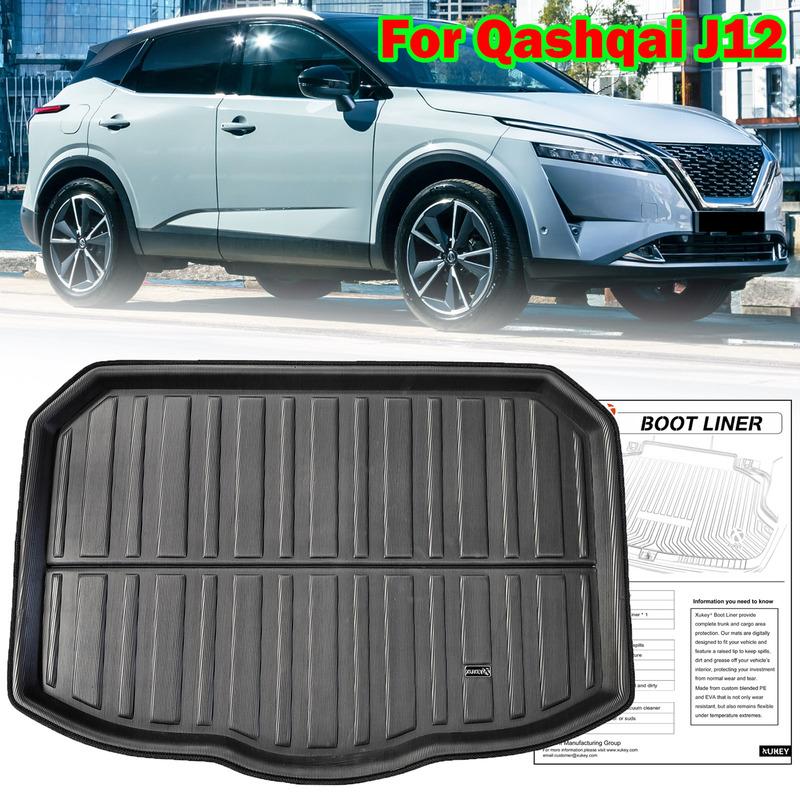 

Для Nissan Qashqai J12 3 2022 2023 2024 коврик для багажника автомобиля коврик для пола багажника водонепроницаемый противоскользящий чехол аксессуары