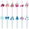 New Styles, Christmas, Cartoon Snowman, Plugins, Party Decorations, Beverage Straws, Disposable Paper Straws, Decorative Items