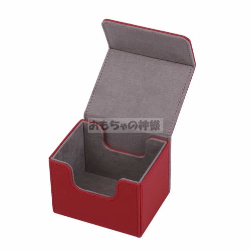 Toy God Trading Card Deck Case, Leather Card Case Holder Storage, Small (Small/Red)