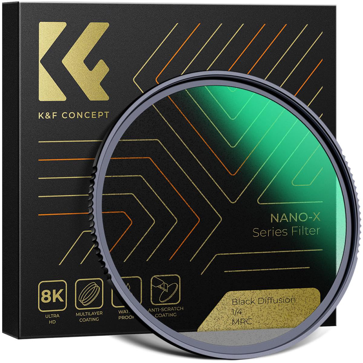 

Concept Black Diffusion Filter 46mm MRC Nano Coating Thin Frame Design K&F NANO-X 1/4 KF-46BD1/4
