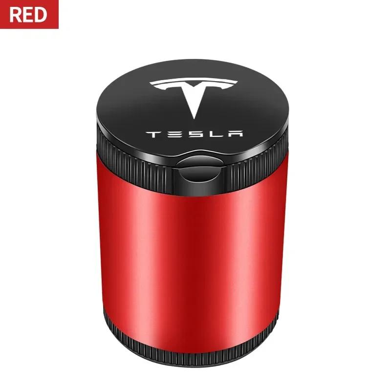 Autoaufkleber Tesla Auto Zigarettenaschenbecher Becher mit Deckel Tragbarer Abnehmbarer Fahrzeug Aschenbecher Halter Box Für Tesla Model 3 Model S Mo