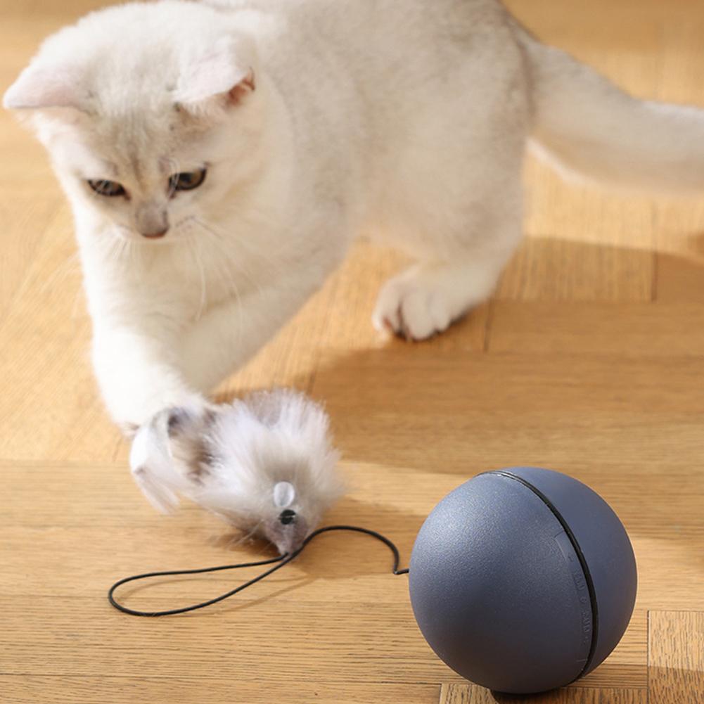 Interactive Cat Toys Automatic Rolling Cat Toy Power Ball Mice Cat Toy