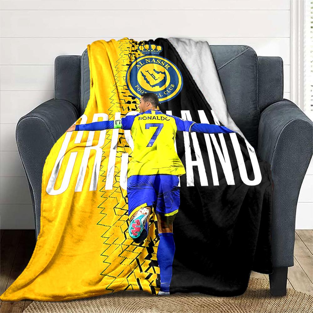 1pc Number 7 Soccer Blanket, Gift, for Men and Women, Soft Blanket, Good for Sofa Bed Couch Travel, Lightweight Flannel Blanket
