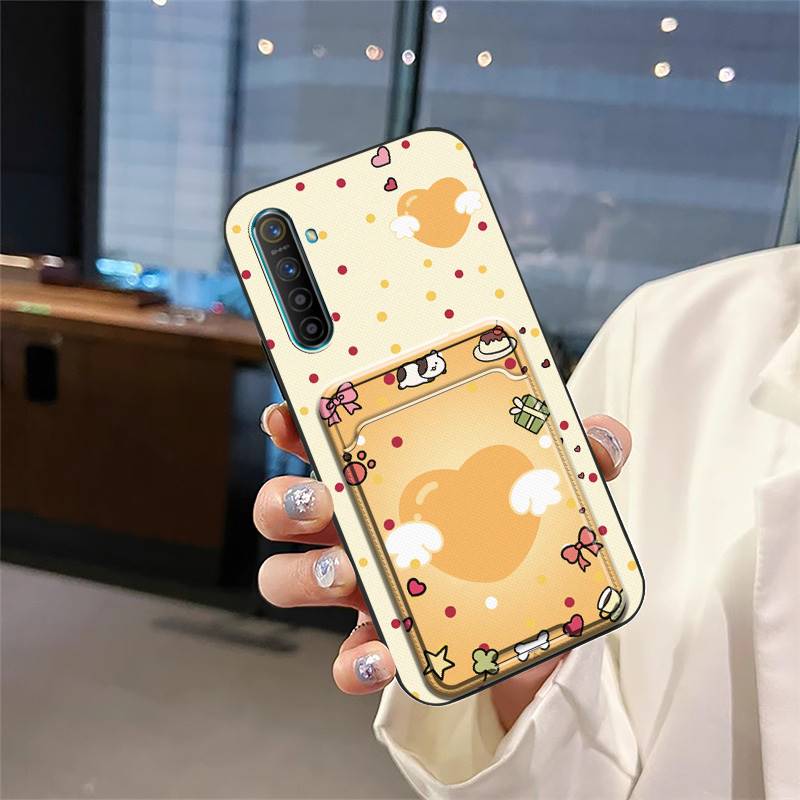 Full wrap Waterproof Phone Case For OPPO Realme X2/Realme XT/K5 Shockproof TPU Cute Card bag protective Card slot Cover