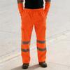 Work Pants Elastic Waist Tear-Resistant Double-Layer Reflective Strips Fabric High-Visibility Safety Pants Heavy-duty Workwear