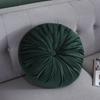 Round Pumpkin Velvet Cushion - Plush Solid Color Waist Support Pillow