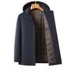 Men's Winter Hooded Camel Velvet Cotton Jacket - Double-Layer, Versatile Outerwear for Business & Casual Wear